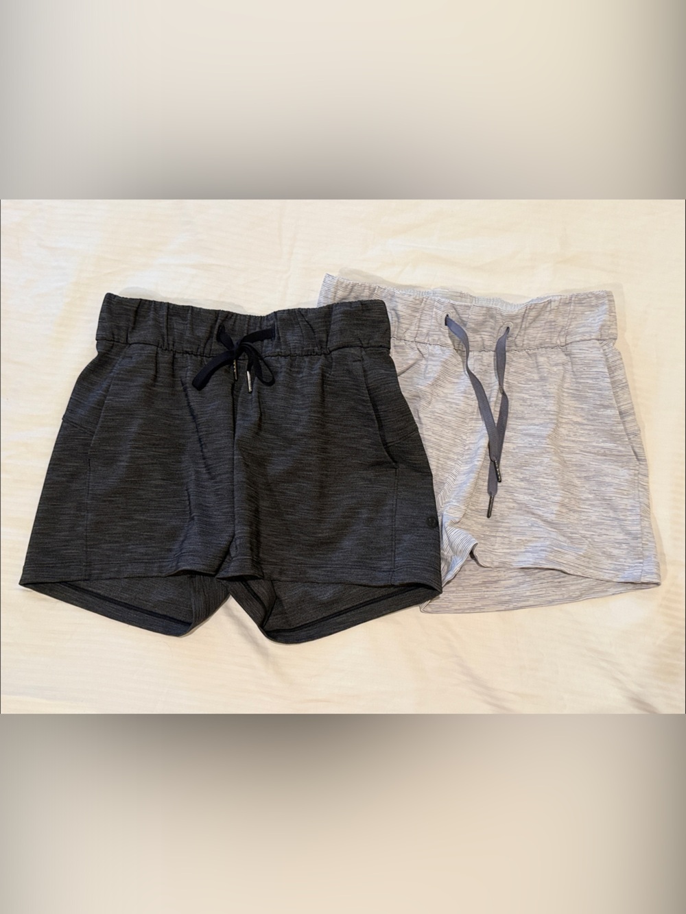 lululemon Women's Black and Gray Athletic Shorts Duo Size 2. $40 for both